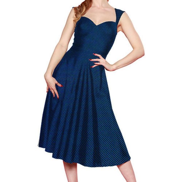 Bettie Page Dresses & Skirts - 🌟Bettie Page || Roman Holiday Mini Dot Dress